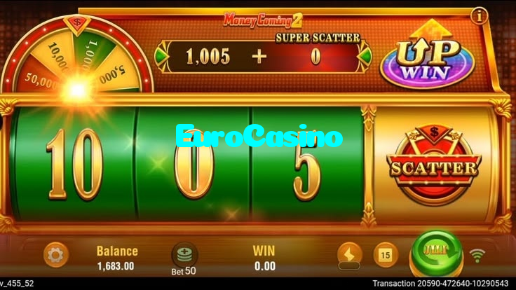 EuroCasino casino presented on mobile device in Pakistan with slots and live games